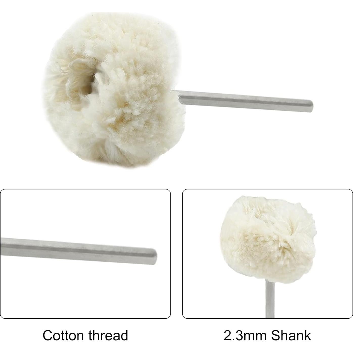 20 Ruedas de Pulido Algodón LDEXIN 25mm Eje 2.35mm