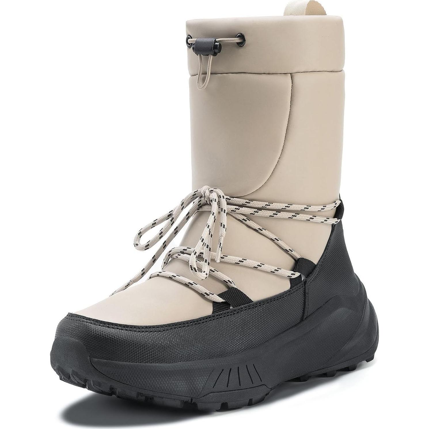 Botas de Nieve para Mujeres EARLDE Impermeables Caqui