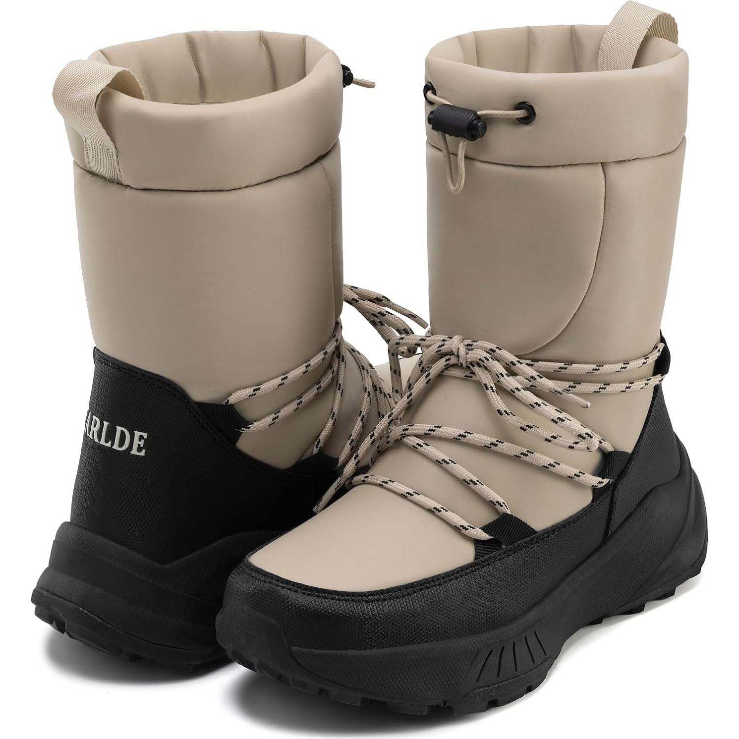 Botas de Nieve para Mujeres EARLDE Impermeables Caqui