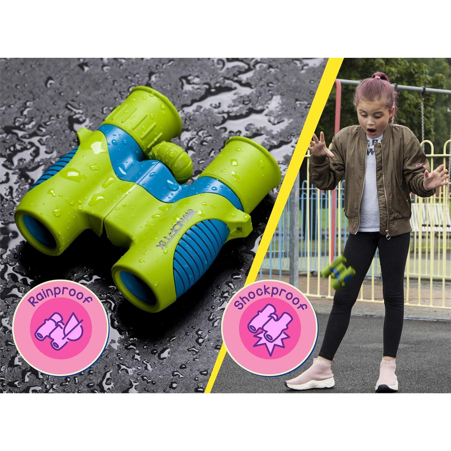 Binoculares Noptix 8x21 para Niños Verde y Azul con Libro