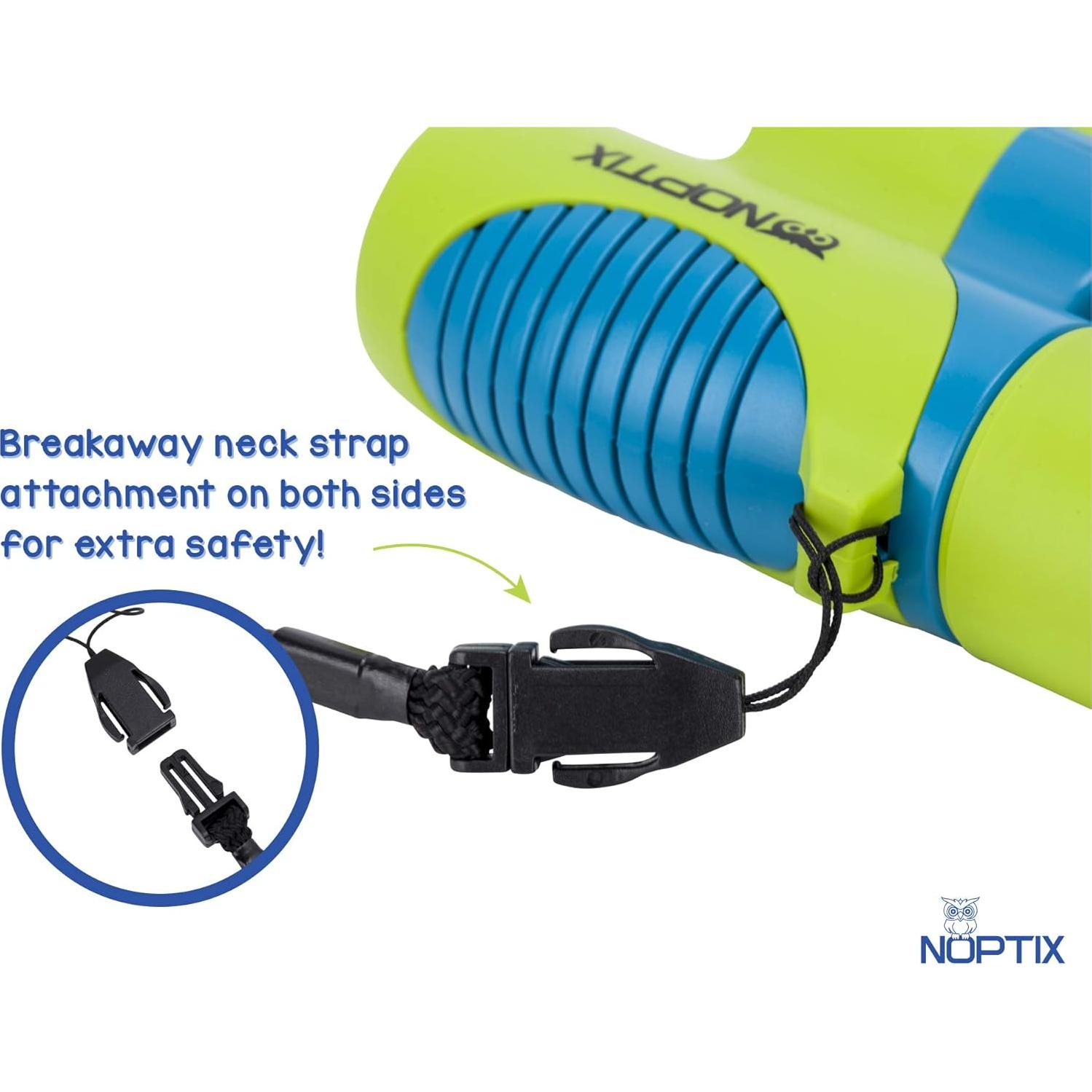 Binoculares Noptix 8x21 para Niños Verde y Azul con Libro