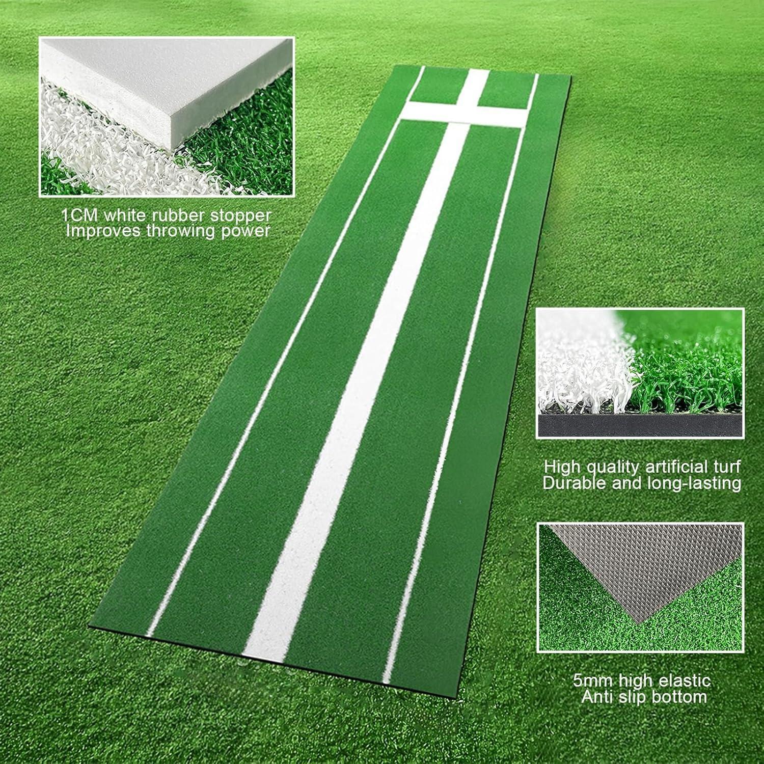 Alfombra de Lanzamiento de Softbol Awjaisca 91.5x305 cm Antideslizante