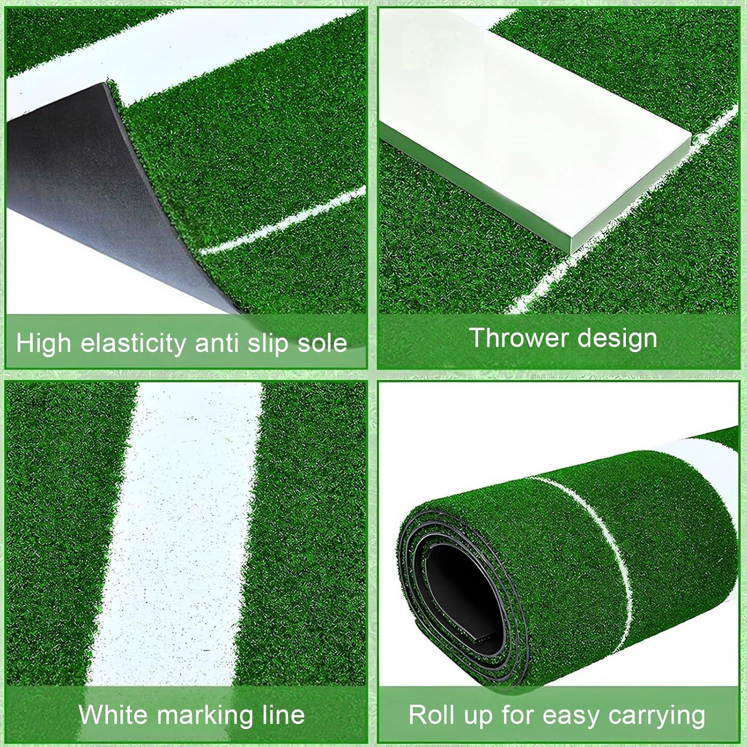 Alfombra de Lanzamiento de Softbol Awjaisca 91.5x305 cm Antideslizante