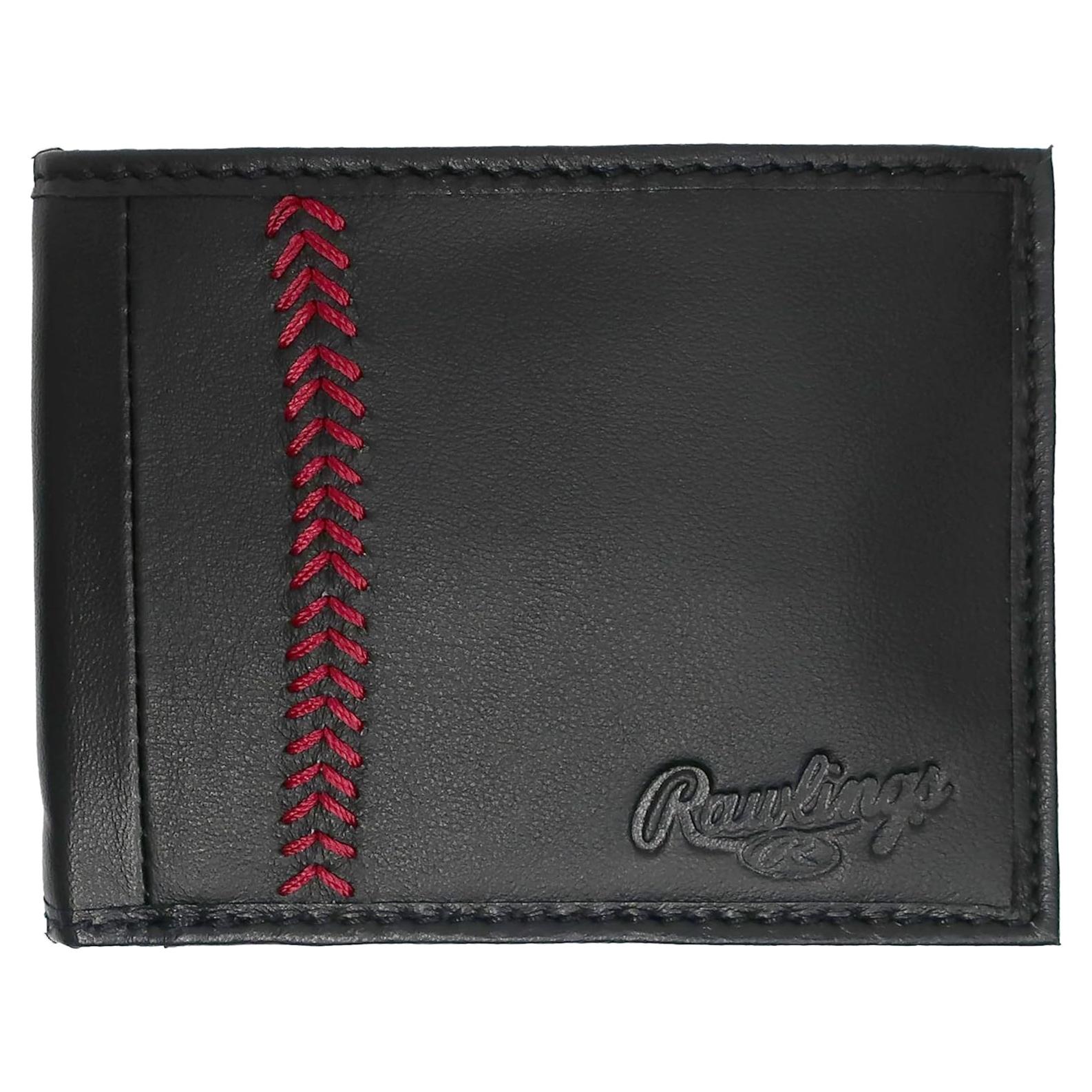 Cartera Bifold para Hombre Rawlings Cuero Genuino Negro
