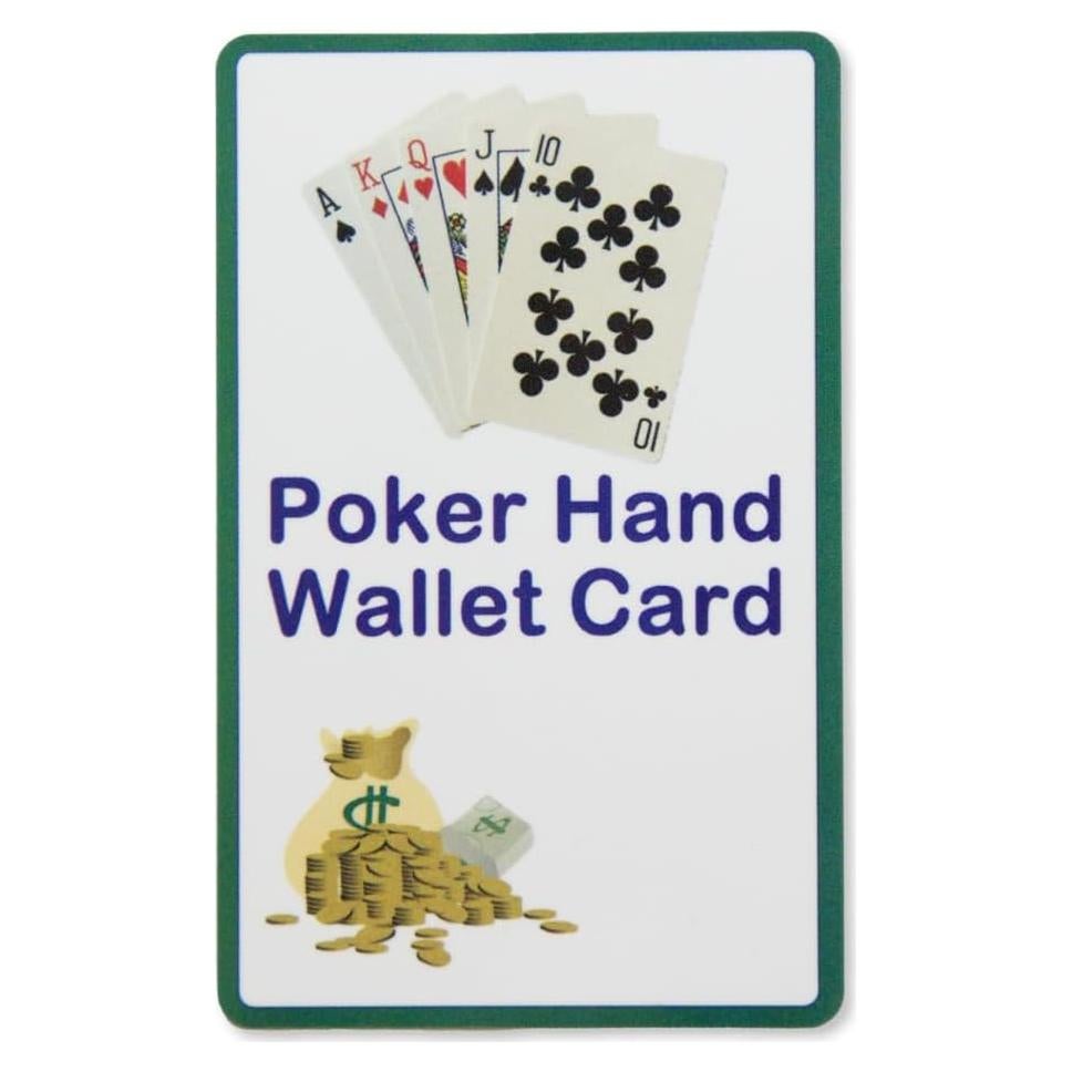 Tarjeta de Referencia de Póker Secure ID - Impermeable y Compacta