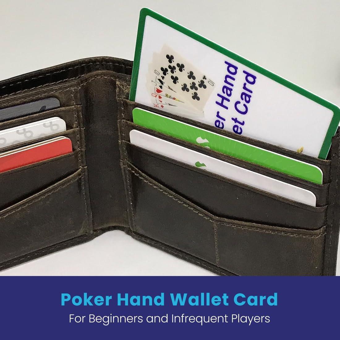 Tarjeta de Referencia de Póker Secure ID - Impermeable y Compacta