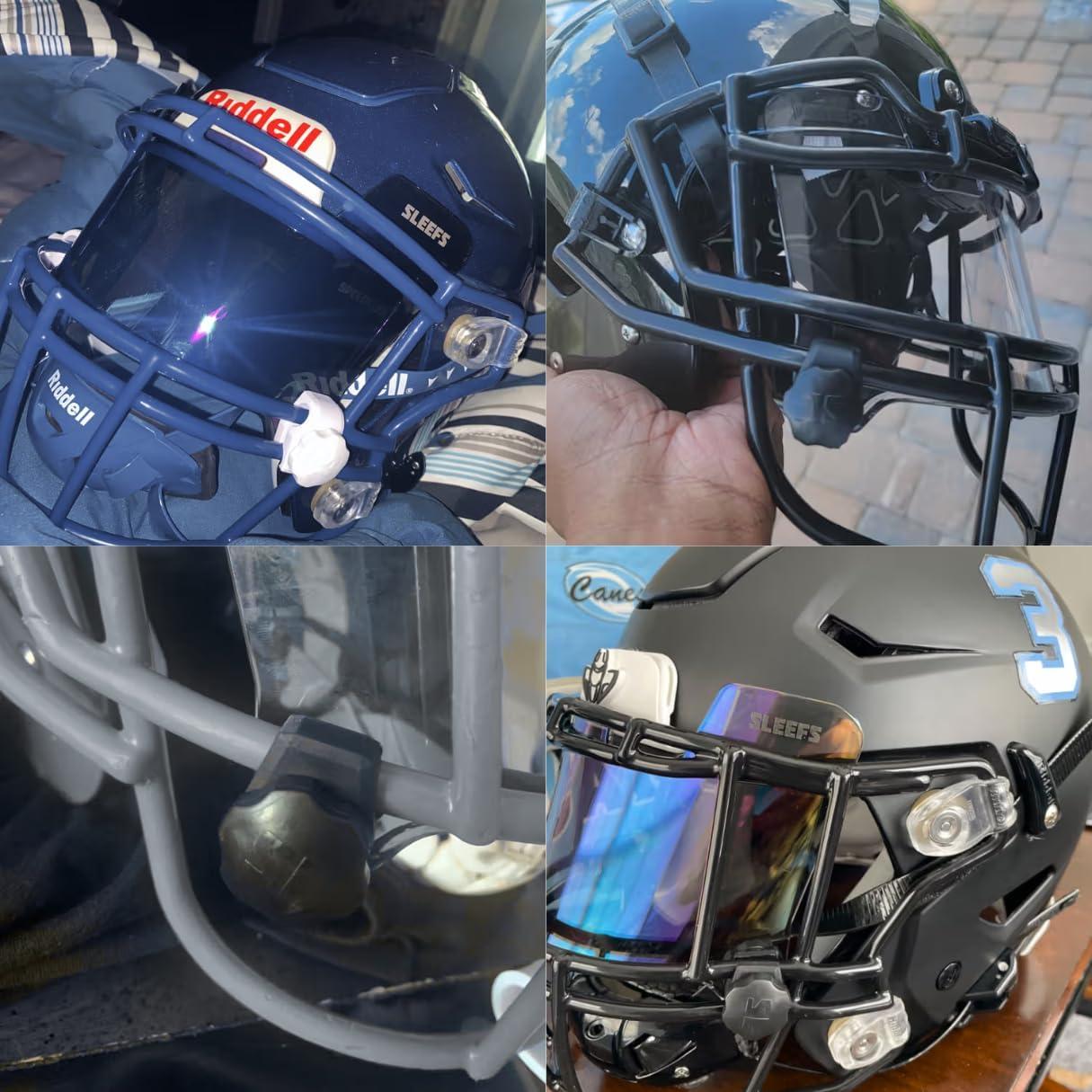 Visera de Casco de Fútbol SLEEFS SL-QCBLK-CLP Ajuste Universal