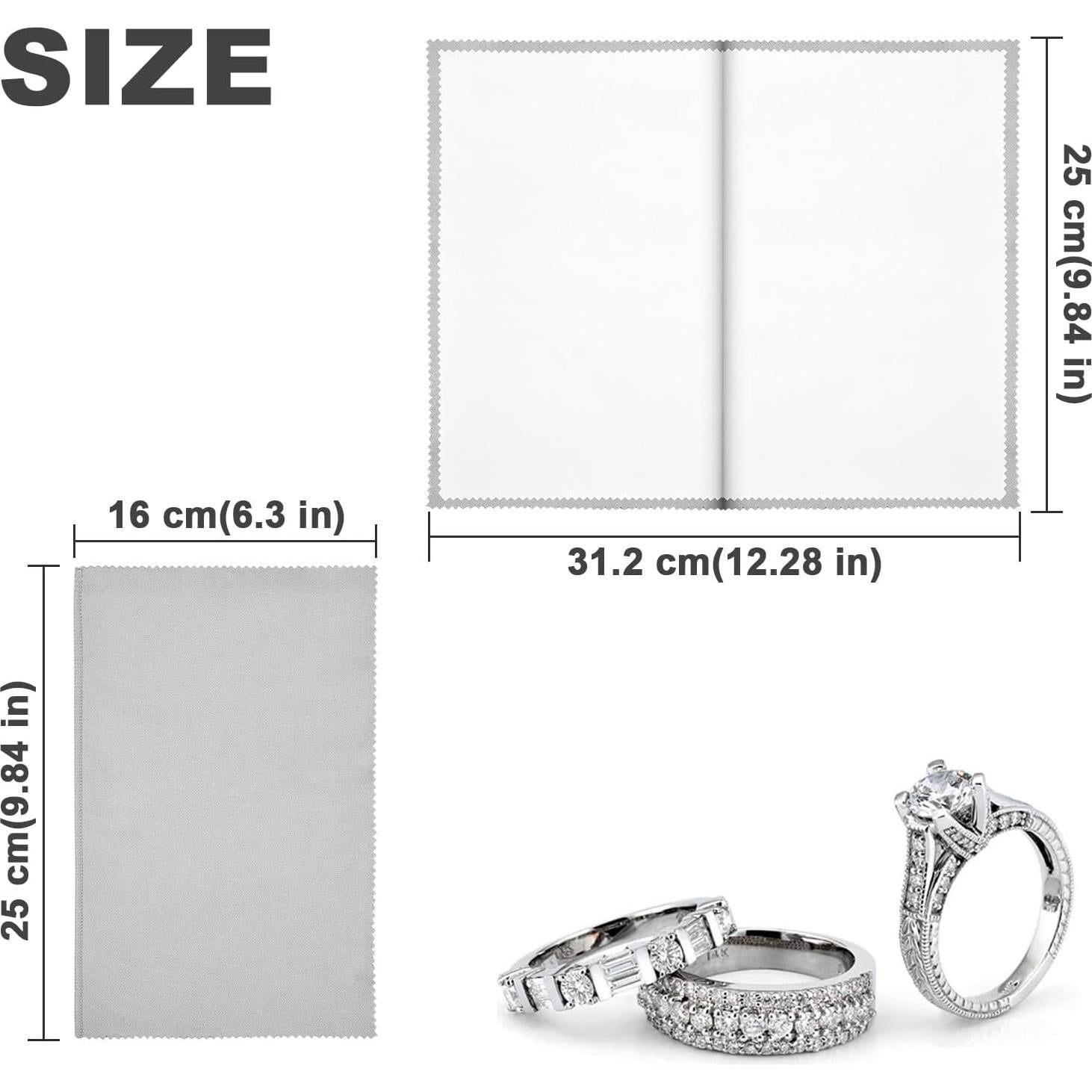 Paño de Limpieza Joyería SEVENWELL 2 Piezas 25x31 cm