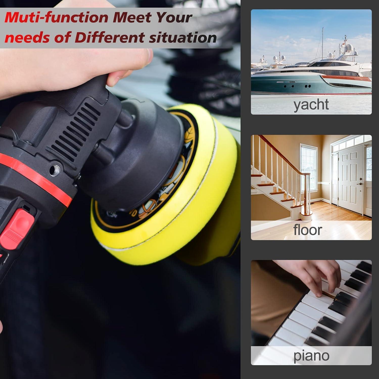 Pulidor de Coche AOBEN 6" 700W 6 Velocidades Multiusos