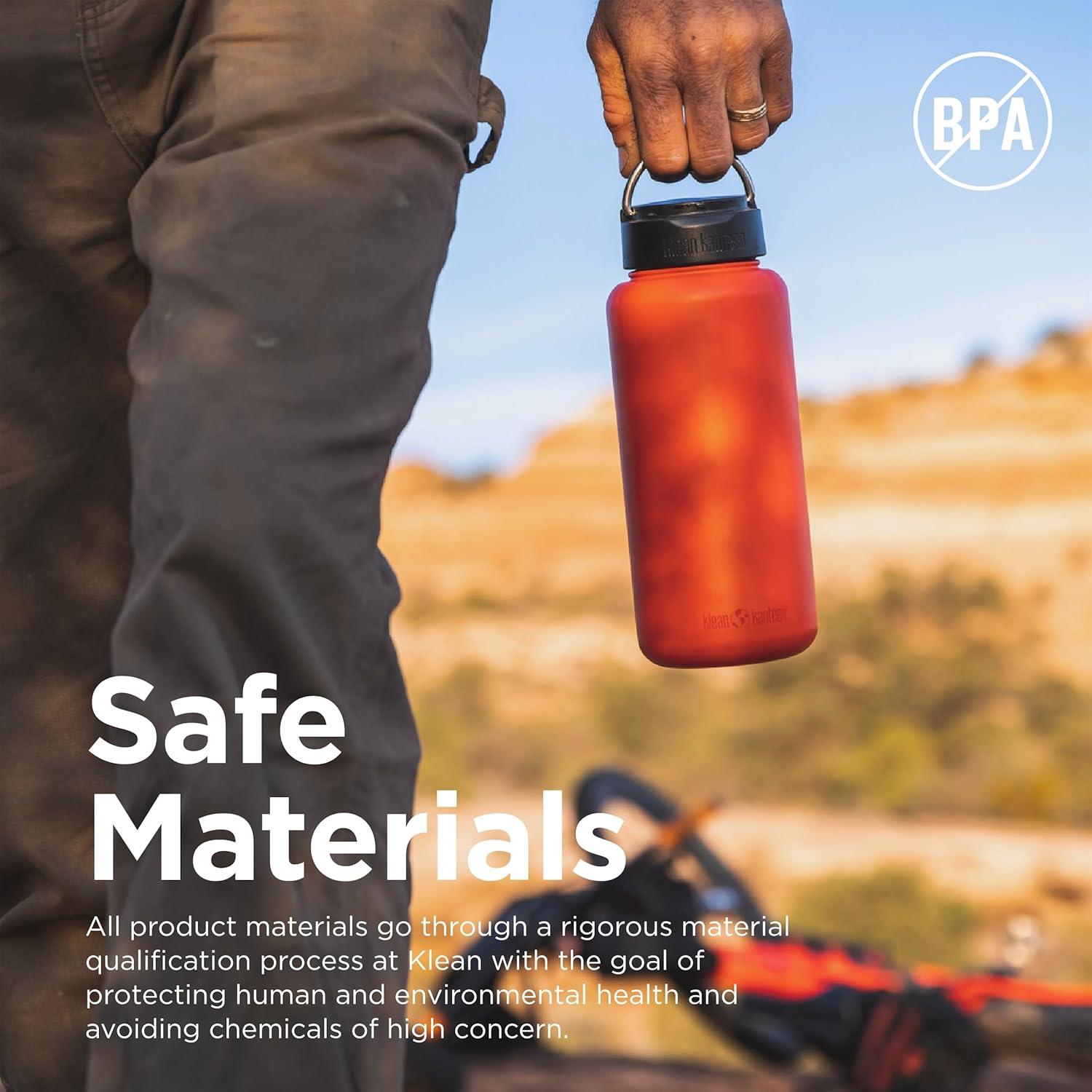 Tapa de Bucle Ancho Klean Kanteen - Acero Inoxidable - Negra (Paquete de 2)