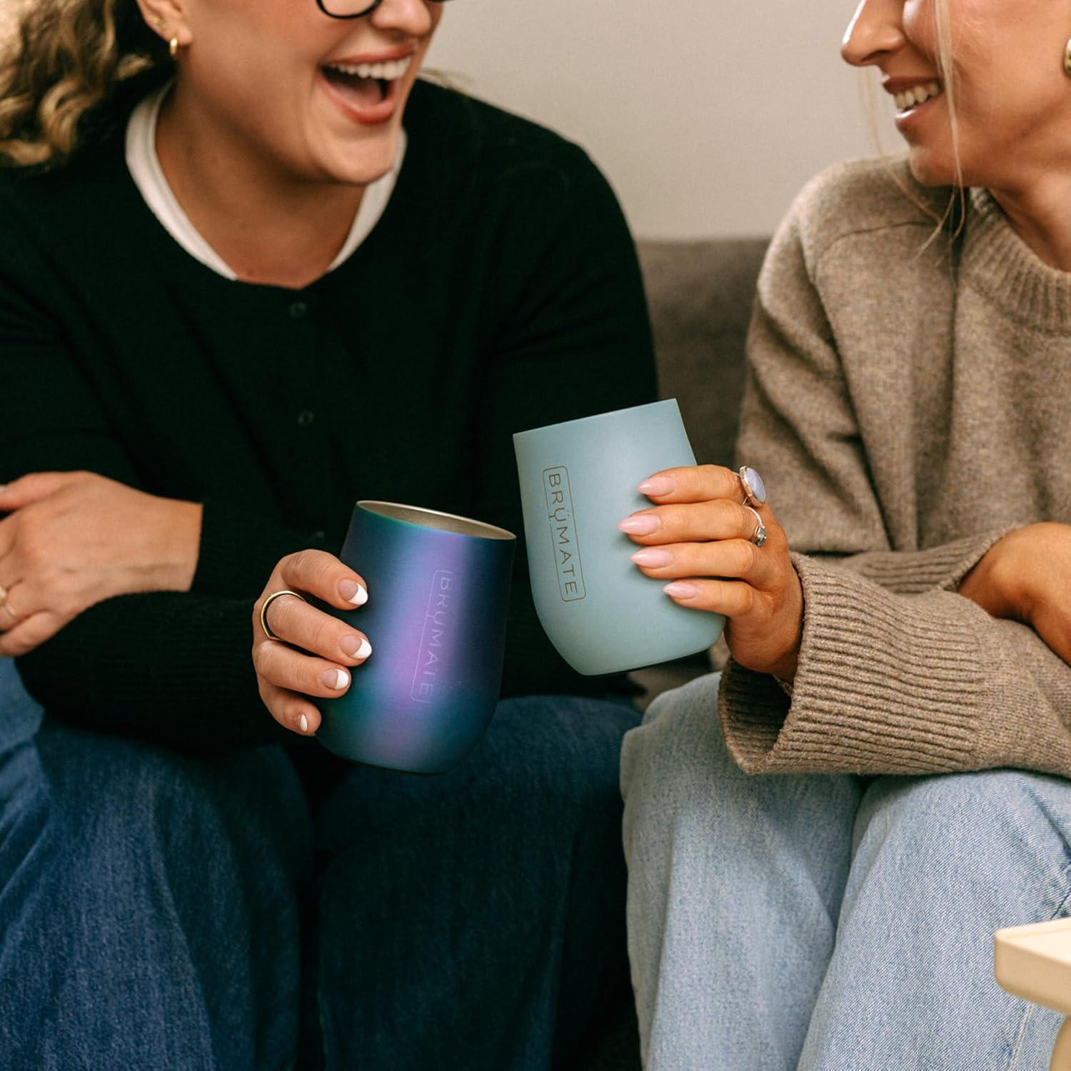 Vaso de vino aislado BrüMate Uncork'd 414ml a prueba de fugas Eclipse