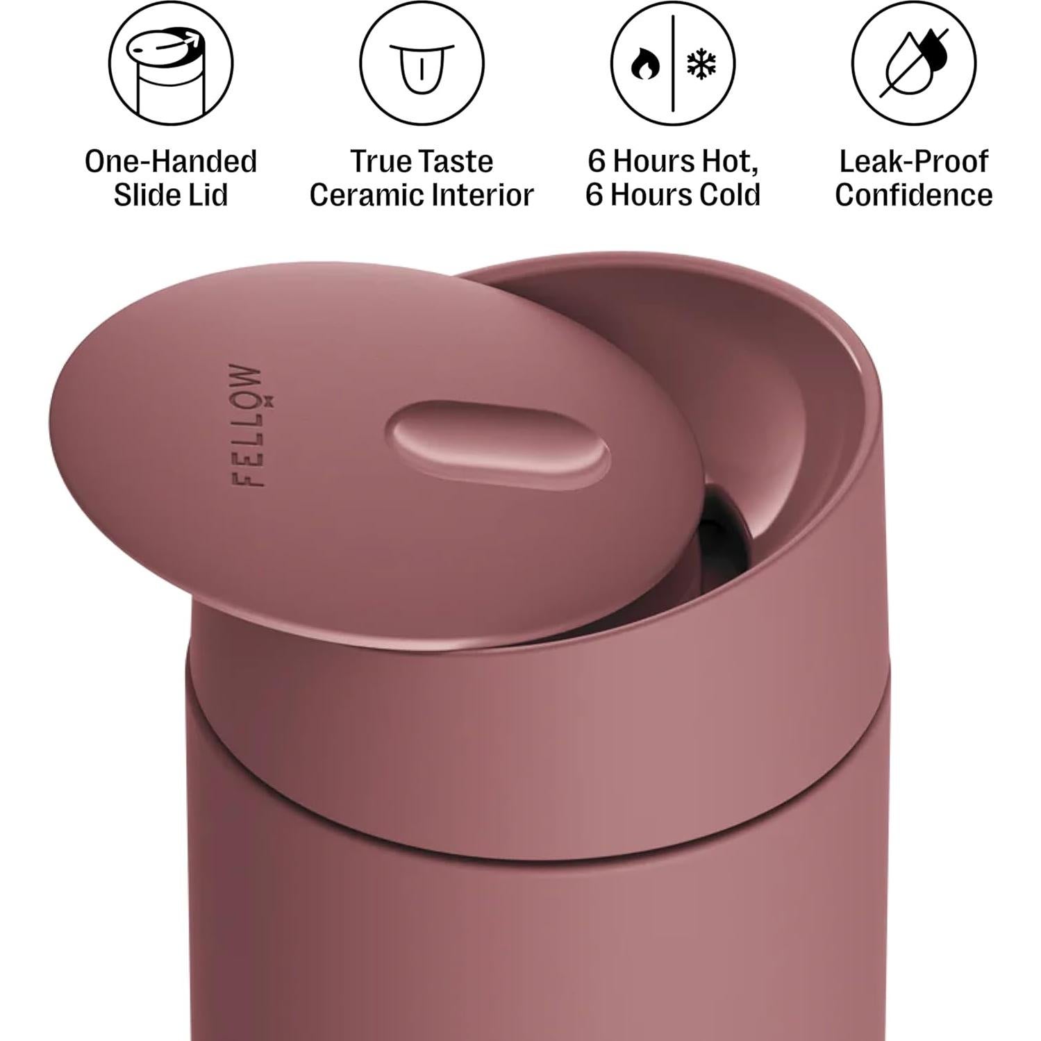 Taza de Viaje Fellow 16 oz Rosa Desierto Aislada Cerámica