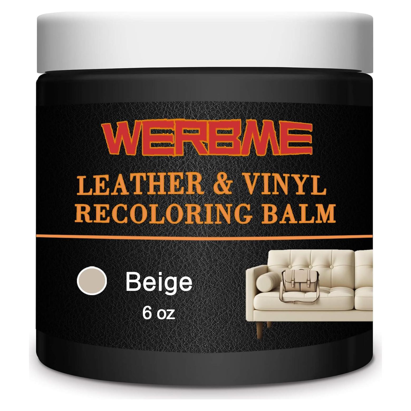 Bálsamo Restaurador de Color para Cuero WERBME Beige 220g