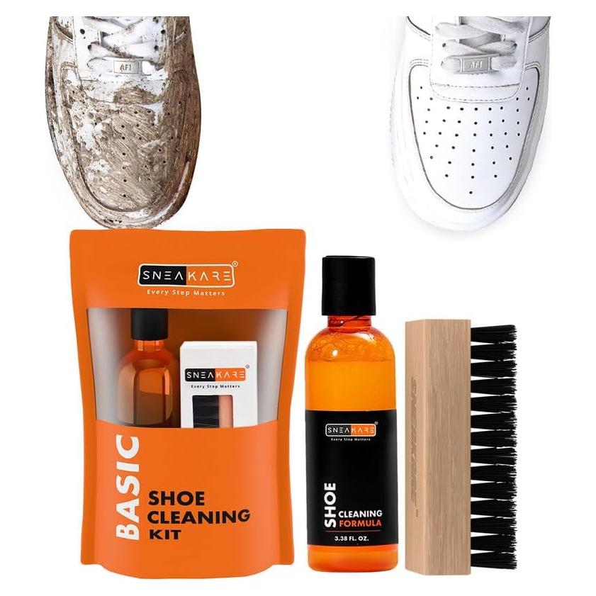 Kit de Limpieza de Zapatillas 100ml - Limpiador, Cepillo y Toalla