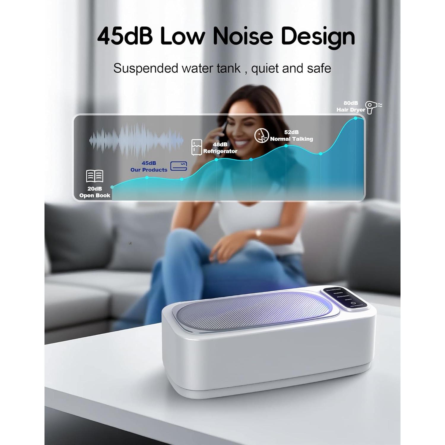 Limpiadora Ultrasónica de Joyas OCDZDC 400ml 48KHz 4 Modos