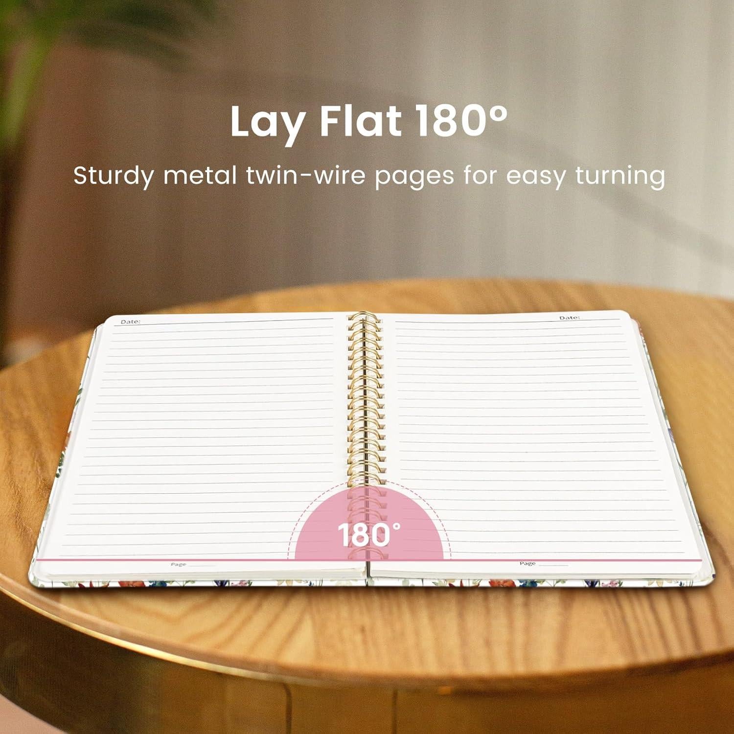 Cuaderno Espiral Taja A5 Floral 140 Páginas Rayadas