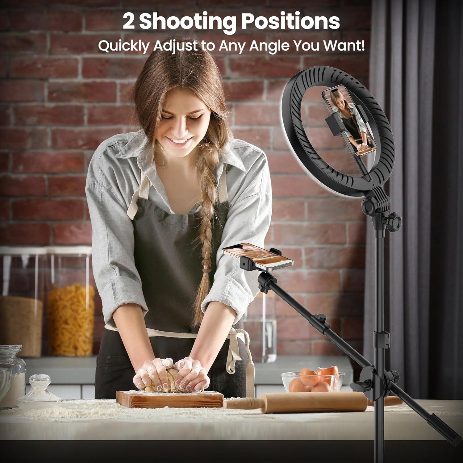 Luz de Anillo LUXSURE 10.5" con Trípode y Control Remoto