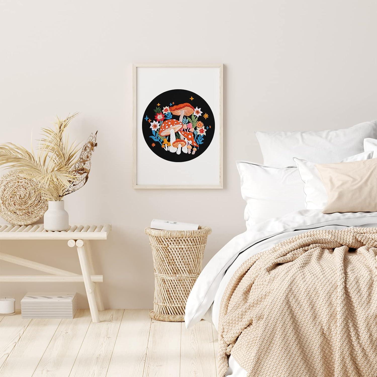 Kit de Bordado de Hongos Louise Maelys para Principiantes