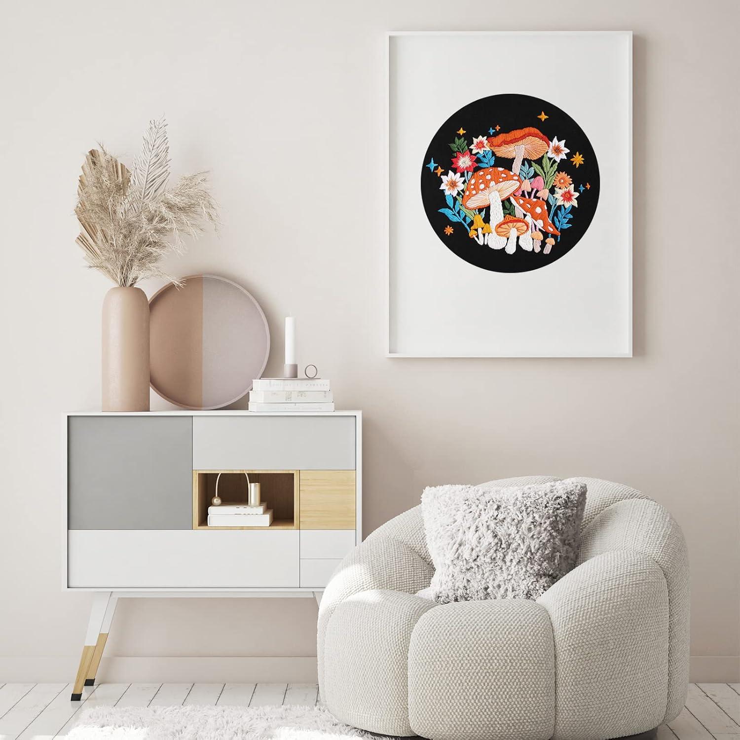 Kit de Bordado de Hongos Louise Maelys para Principiantes