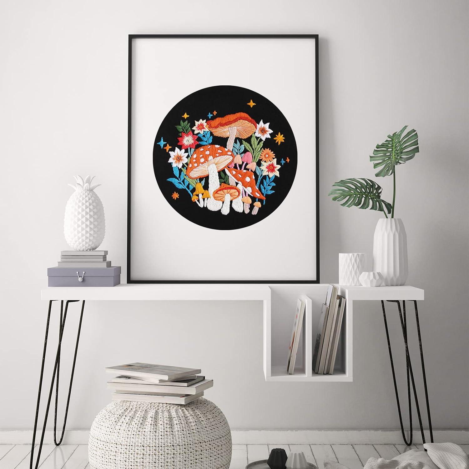 Kit de Bordado de Hongos Louise Maelys para Principiantes