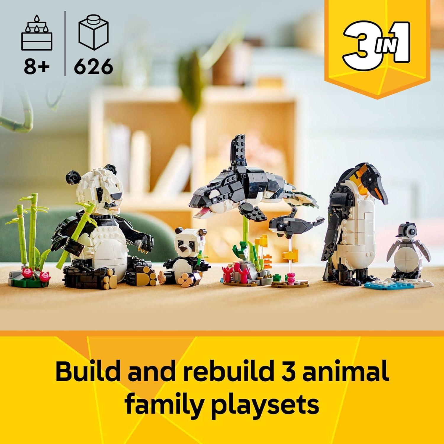 LEGO Creator 3 en 1 Animales Salvajes Panda - 626 Piezas