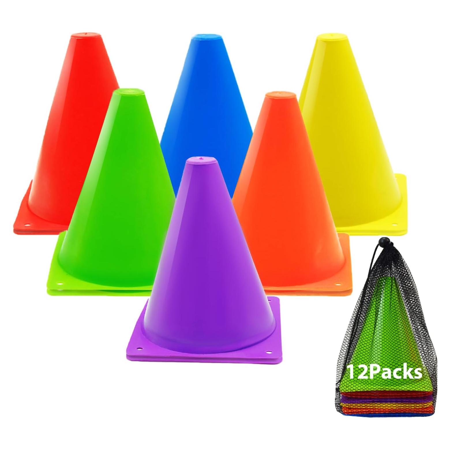 Conos de Fútbol Tialero 12 Pcs 7" (17.78 cm) Multicolor