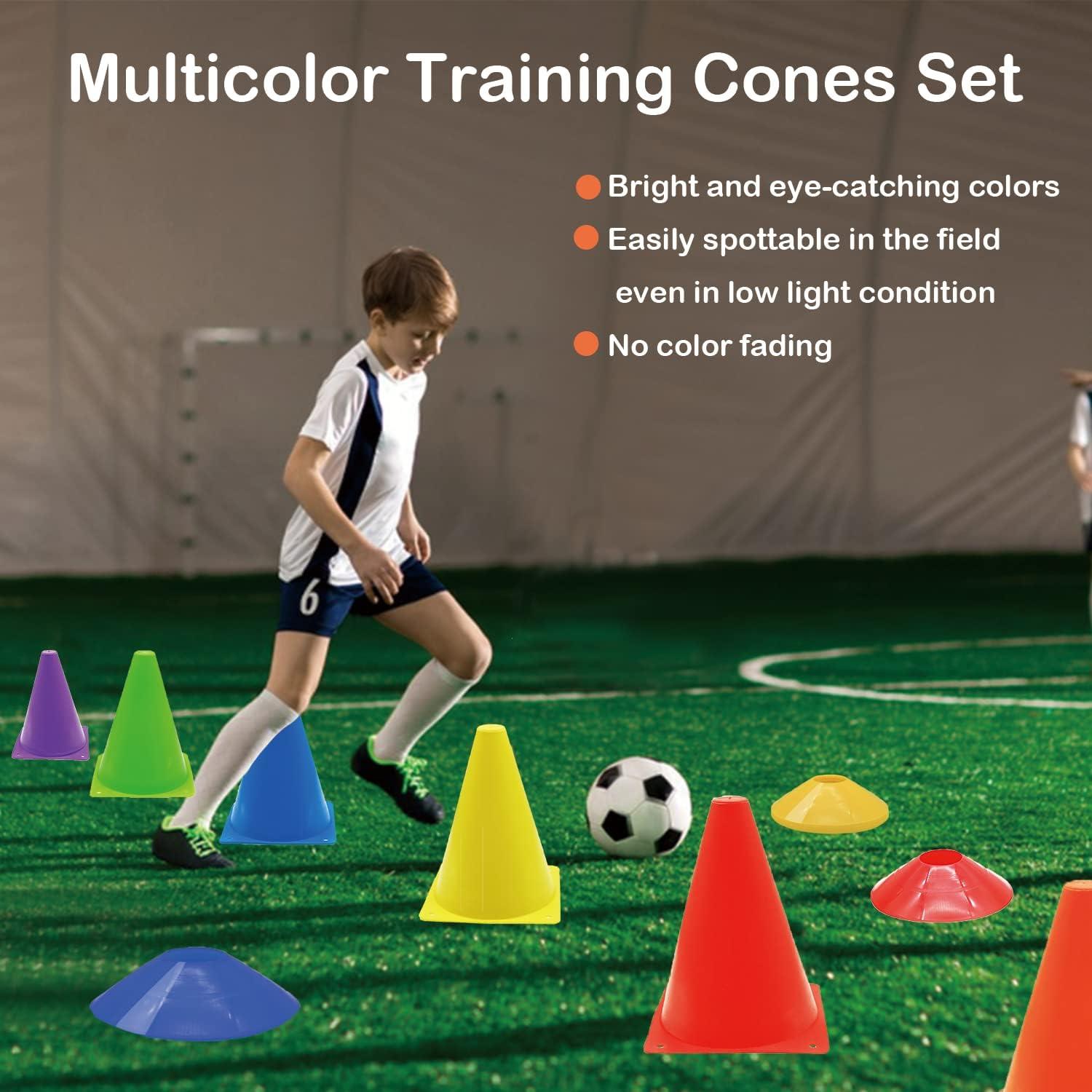 Conos de Fútbol Tialero 12 Pcs 7" (17.78 cm) Multicolor