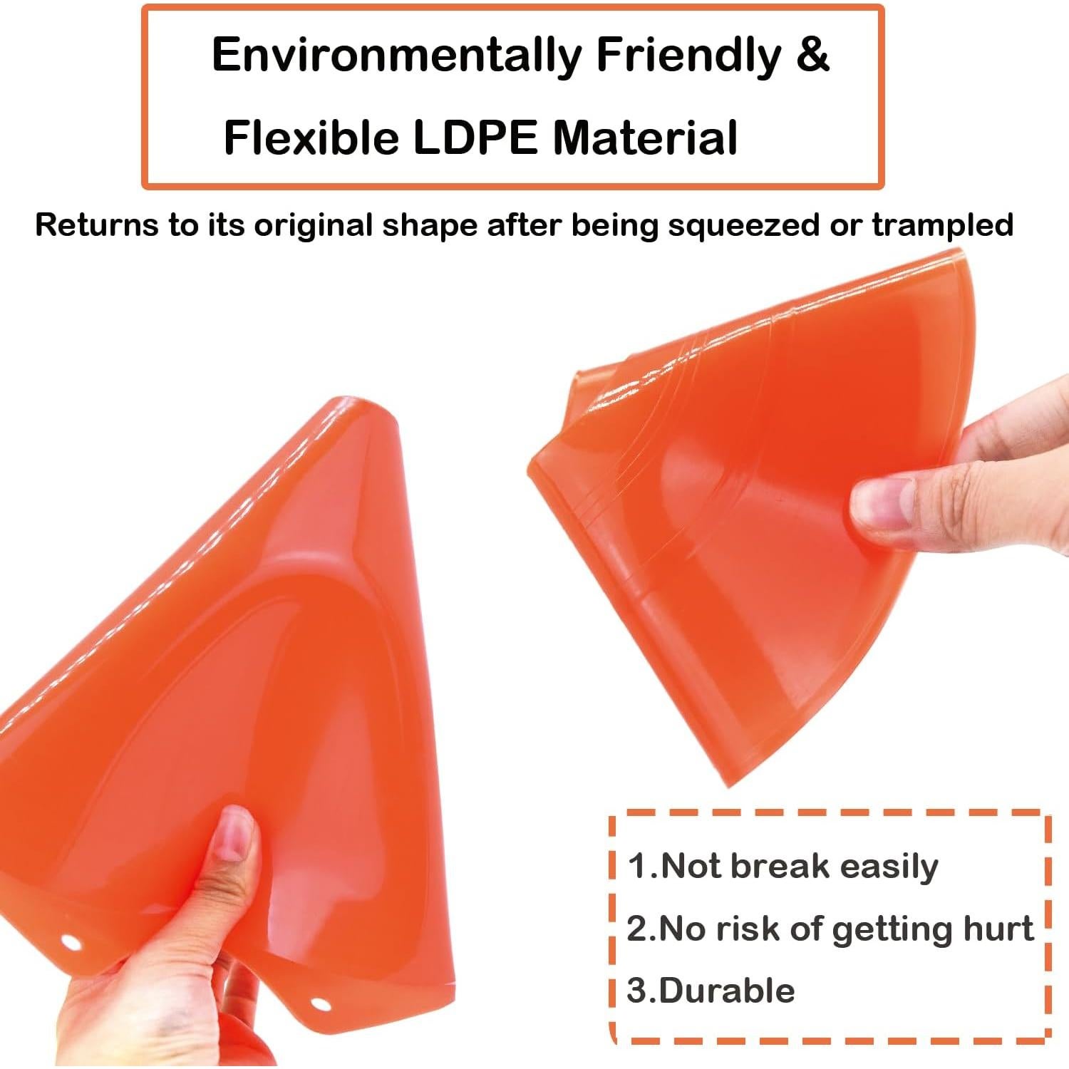 Conos de Fútbol Tialero 12 Pcs 7" (17.78 cm) Multicolor