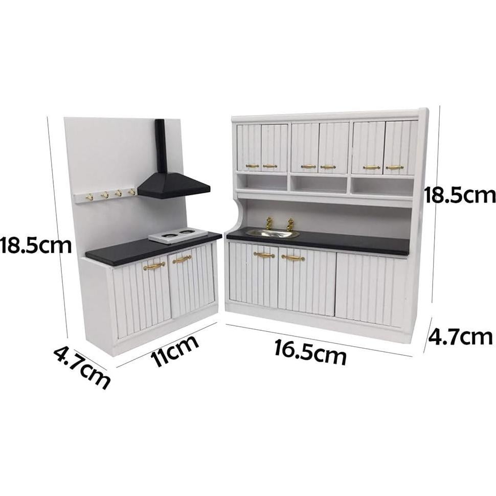 Mueble de Cocina Miniatura SXFSE 1:12 Madera Decoración