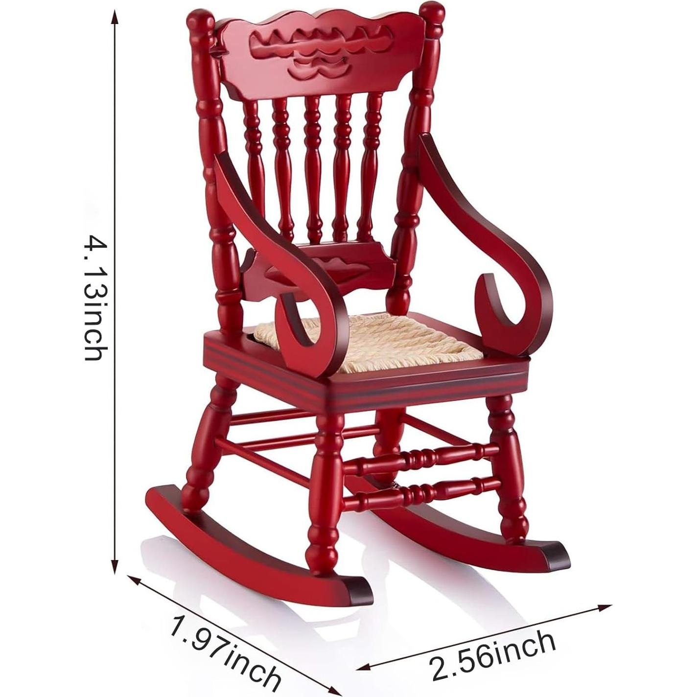 Sillas Mecedoras de Madera Sumind 1:12 para Casa de Muñecas