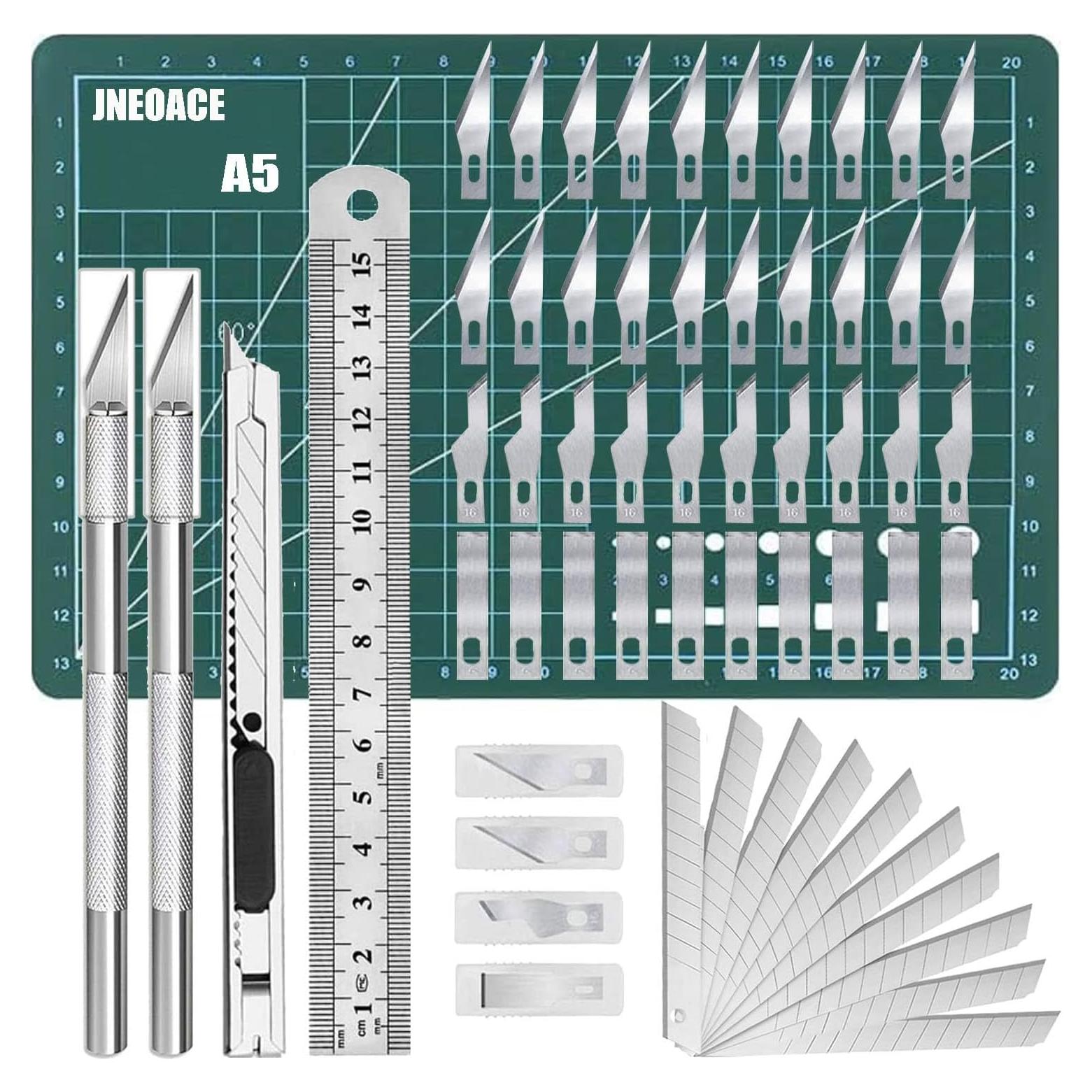 Kit de cuchillos Jneoace para manualidades con 40 hojas