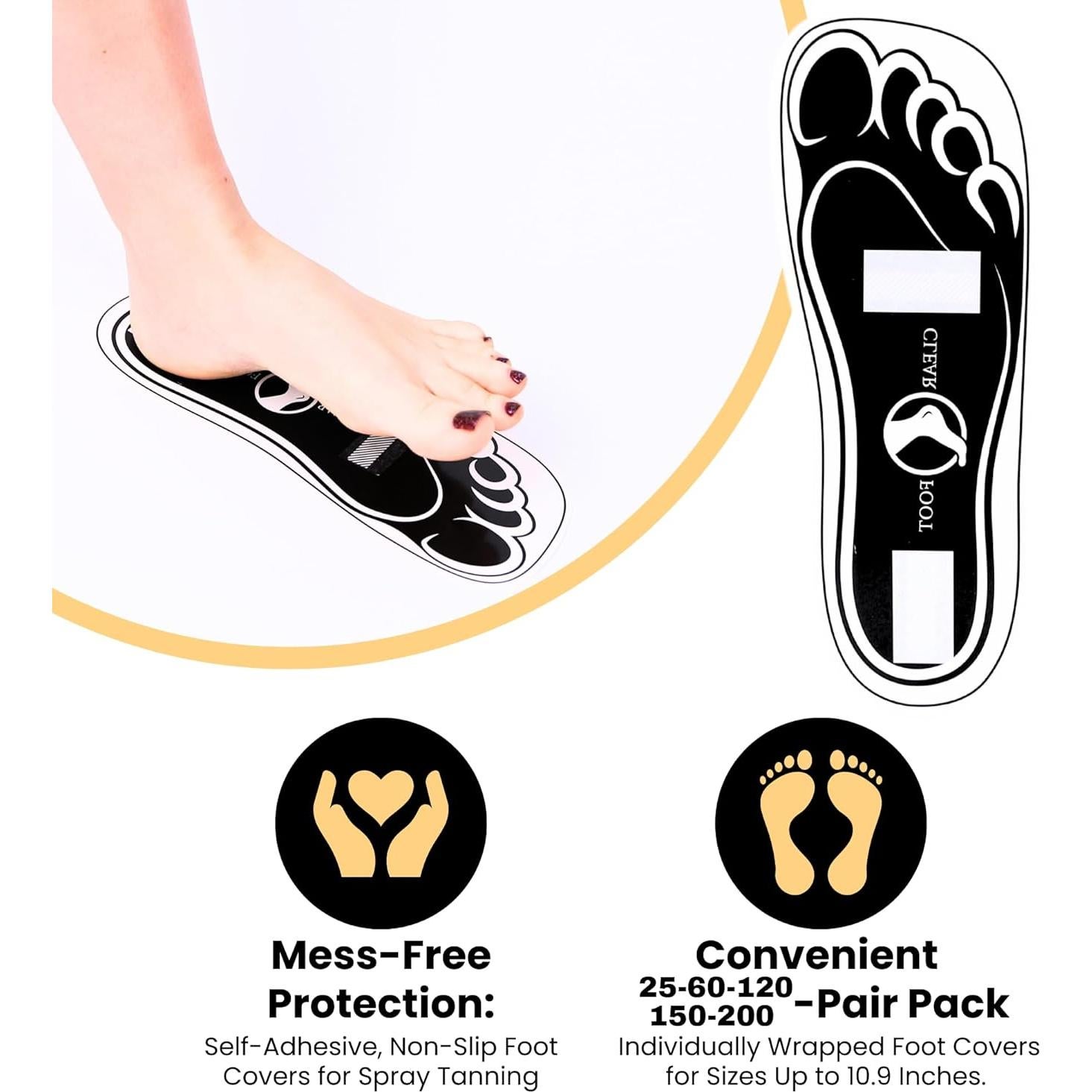 25 Pares Almohadillas Desechables para Pies Bronceado HeeStar