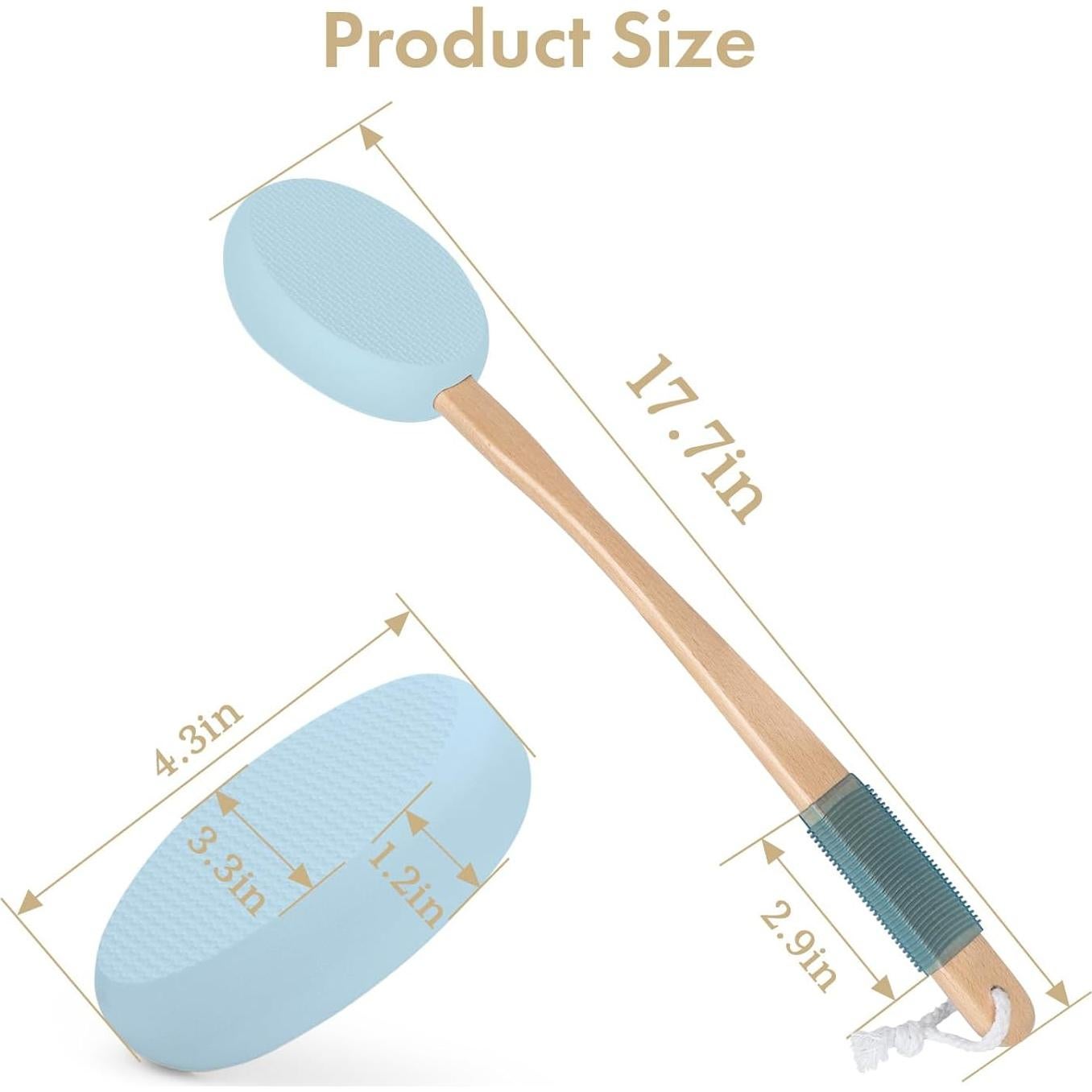 Aplicador de Loción AmazerBath con Mango Largo y 4 Almohadillas