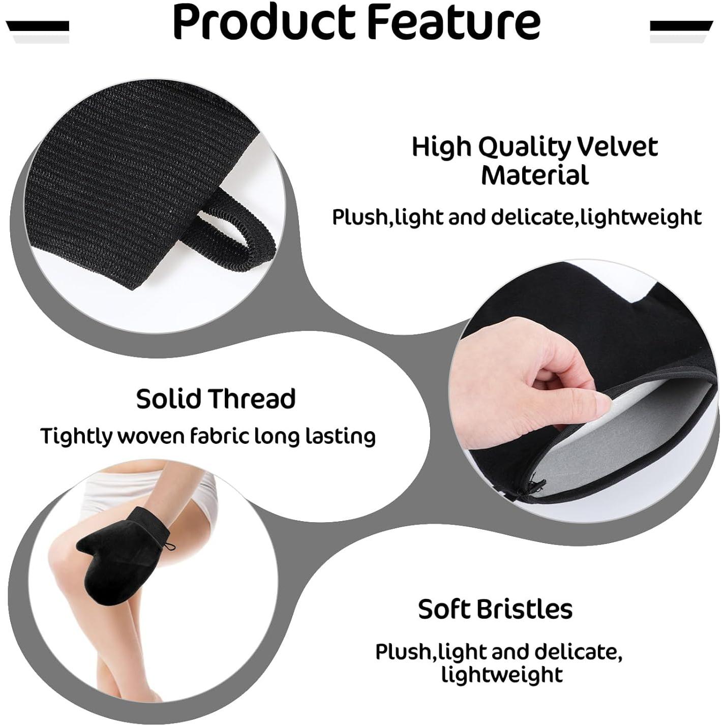 Kit de Aplicador de Autobronceador TIESOME 4 Piezas Reutilizables