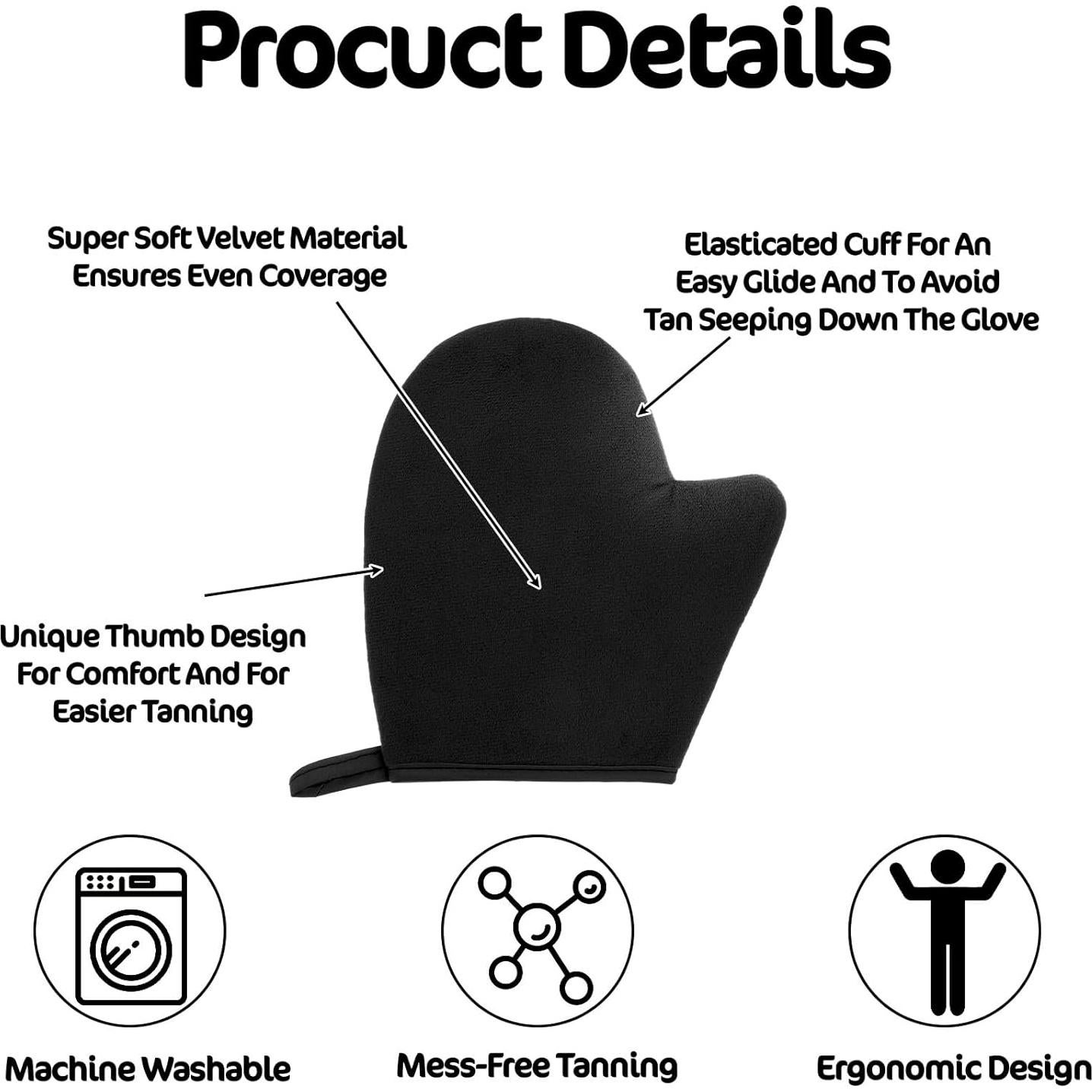 Kit de Aplicador de Autobronceador TIESOME 4 Piezas Reutilizables