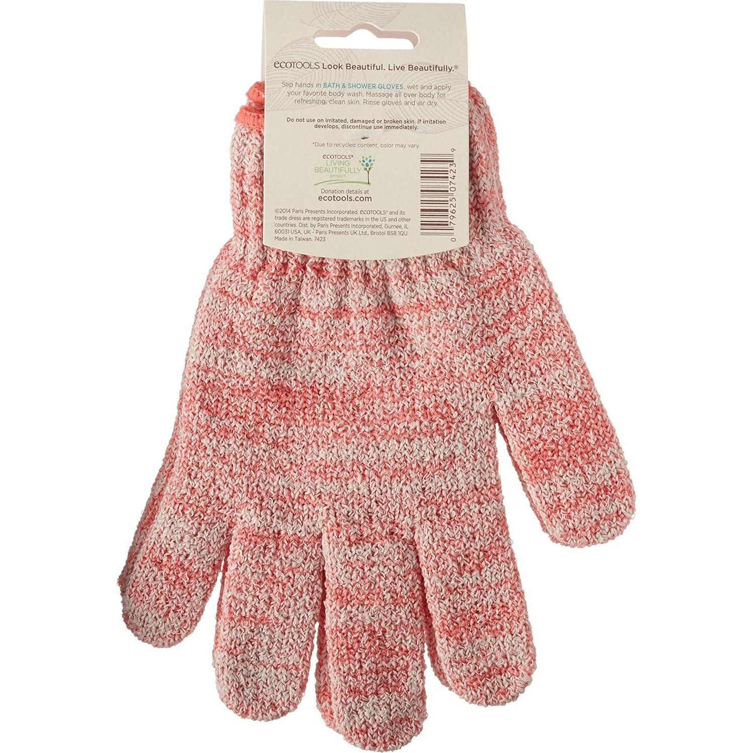 Guantes de Ducha EcoTools Exfoliantes Verde 1 Par