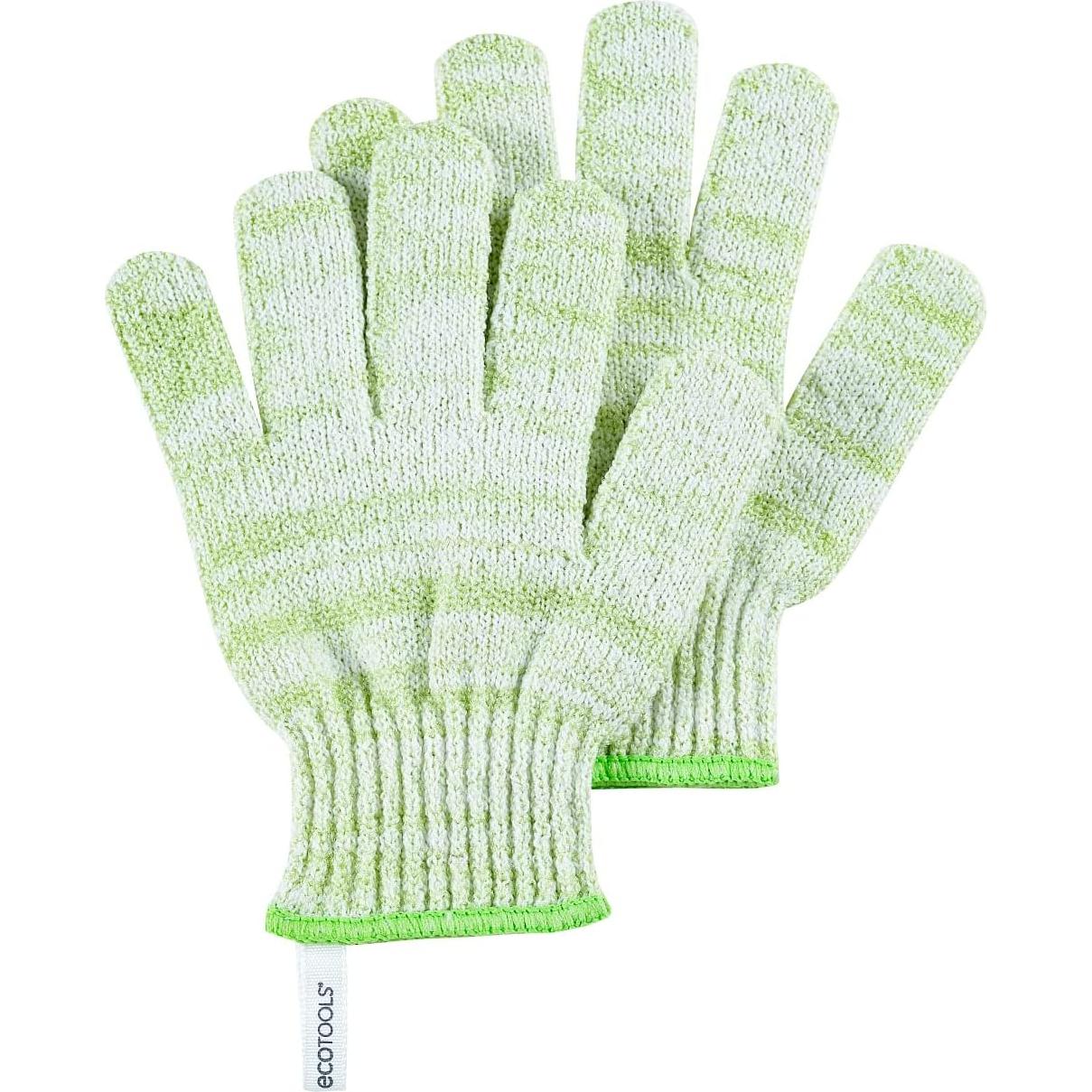 Guantes de Ducha EcoTools Exfoliantes Verde 1 Par