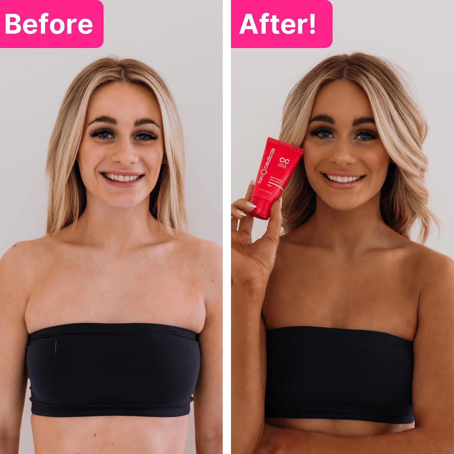 Bronceador Facial Autobrillante Tanceuticals 48g - Oscuro