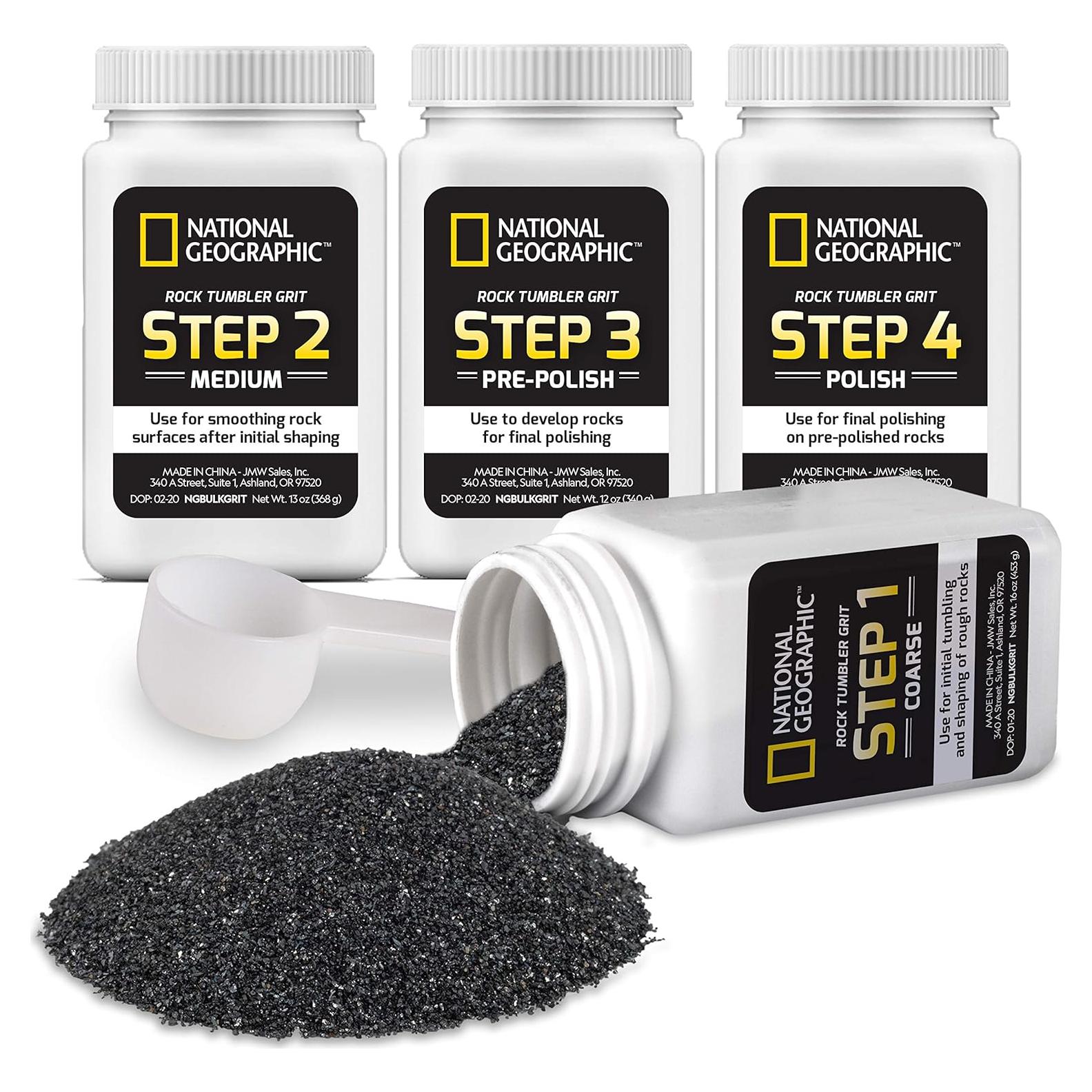 Kit de Recarga de Grava para Pulidor de Rocas National Geographic - 4 Etapas