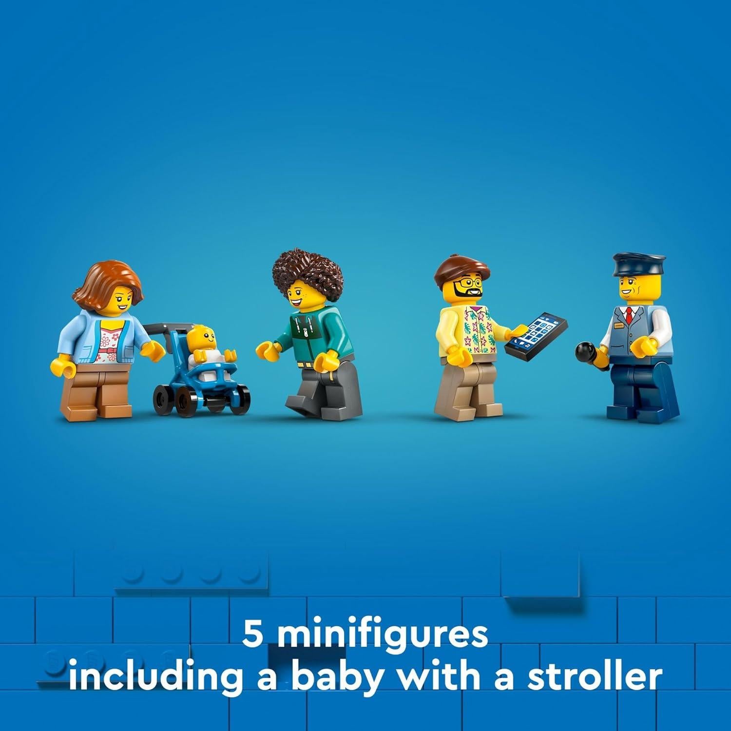 Autobús Turístico Rojo de Dos Pisos LEGO City 60407 - 5 Minifiguras