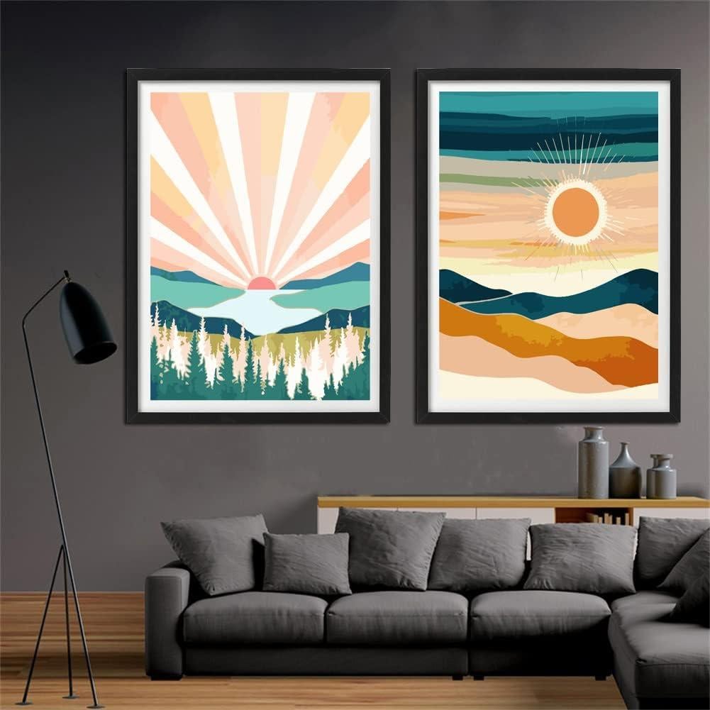 Kit de Pintura por Números YANXIN para Adultos - 2 Paquetes 40.64x30.48 cm