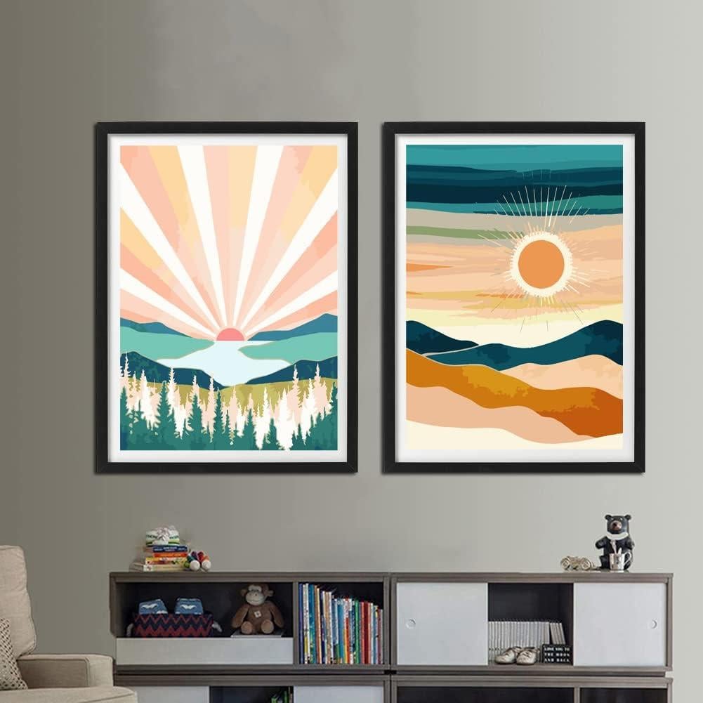 Kit de Pintura por Números YANXIN para Adultos - 2 Paquetes 40.64x30.48 cm