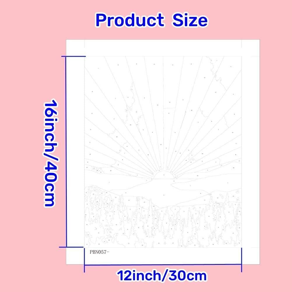 Kit de Pintura por Números YANXIN para Adultos - 2 Paquetes 40.64x30.48 cm