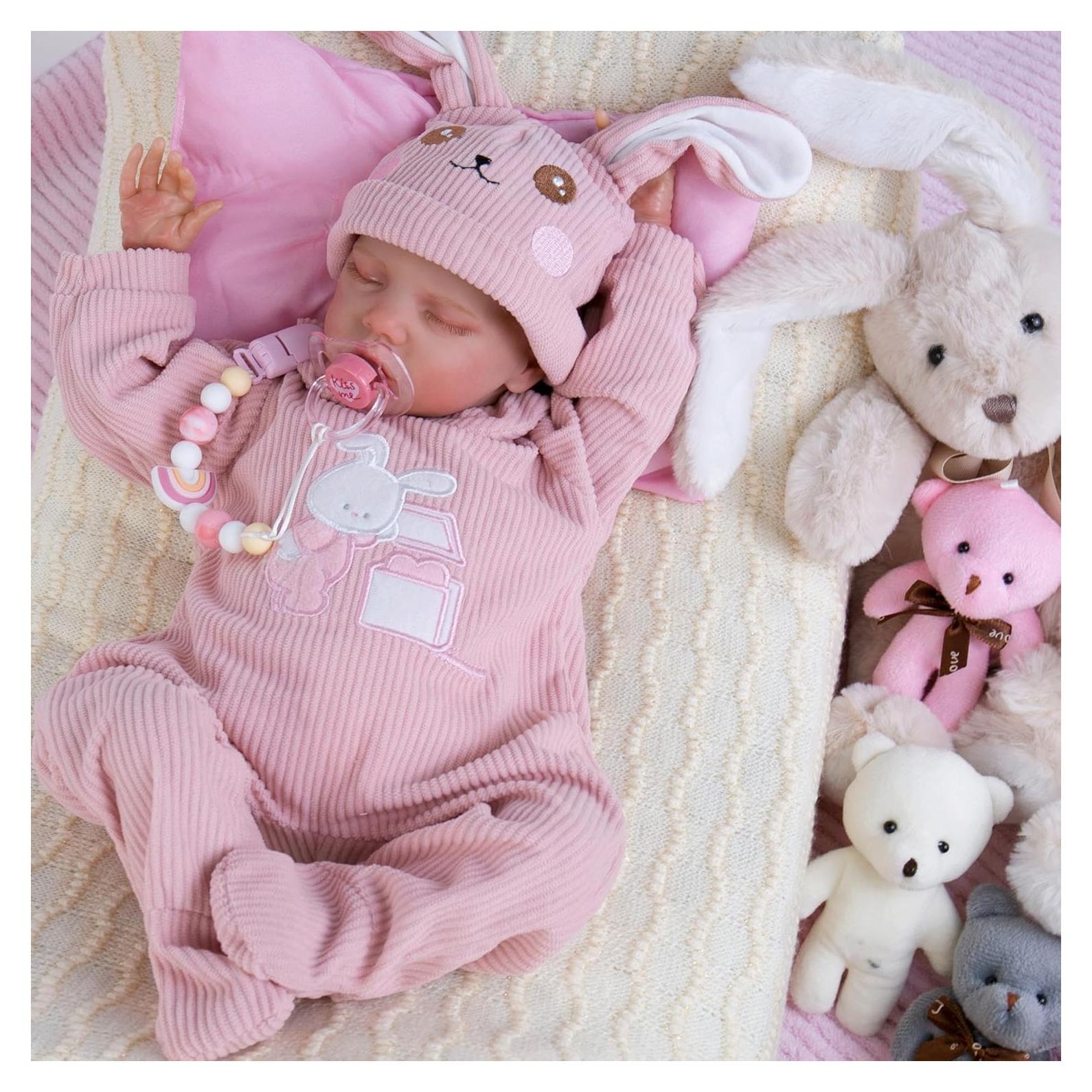 Muñeca Aori Reborn Bebé Realista 46 cm con Set de Regalo