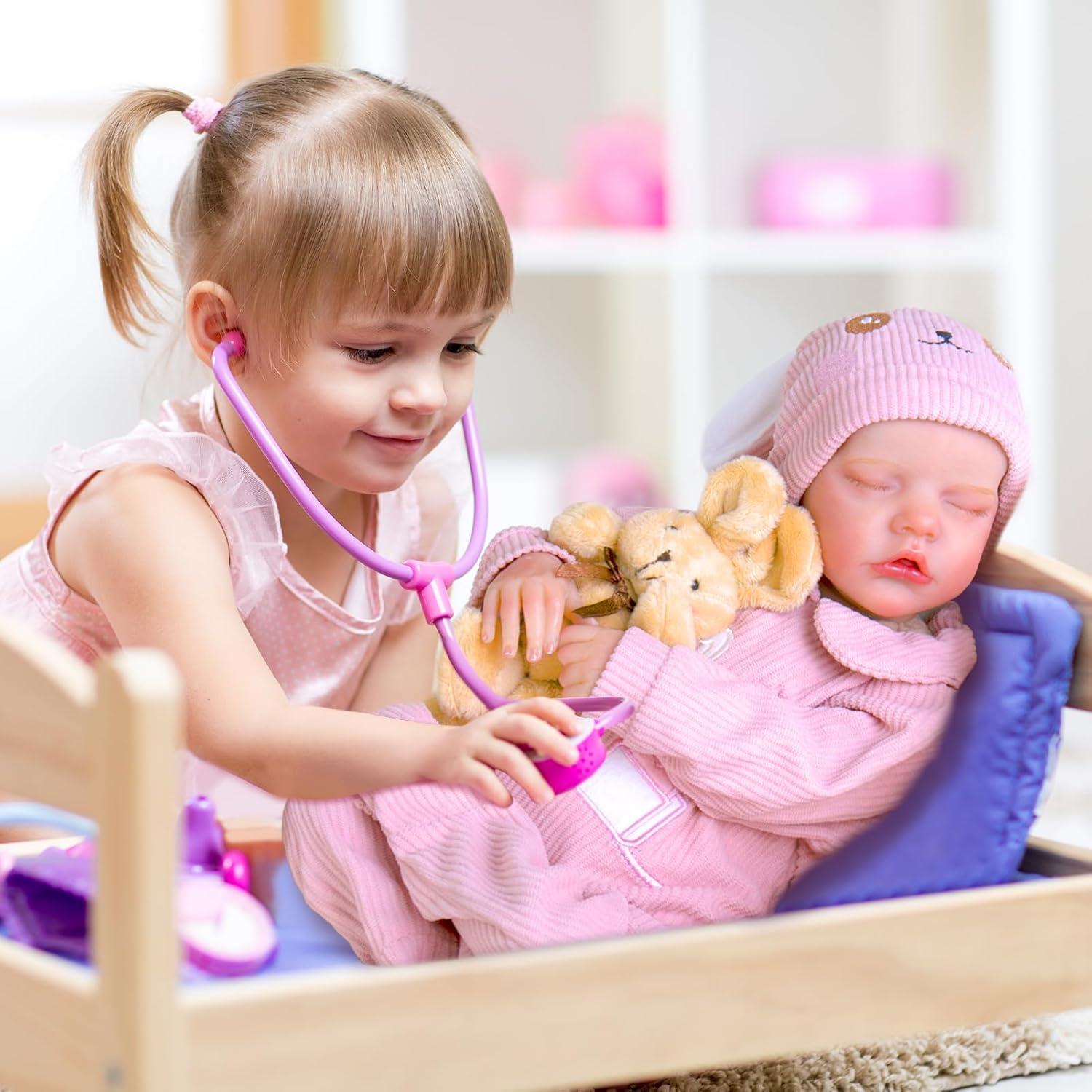 Muñeca Aori Reborn Bebé Realista 46 cm con Set de Regalo