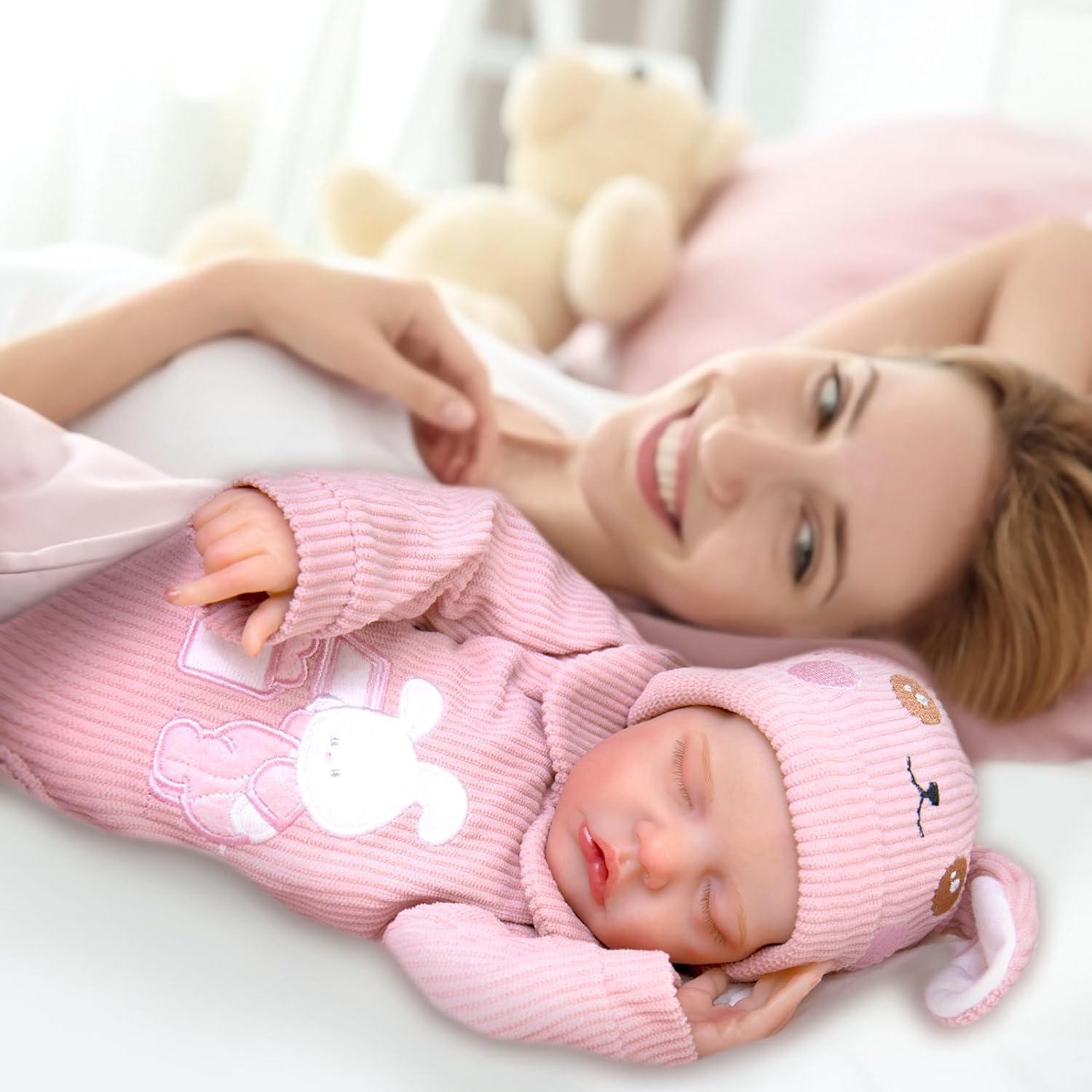 Muñeca Aori Reborn Bebé Realista 46 cm con Set de Regalo