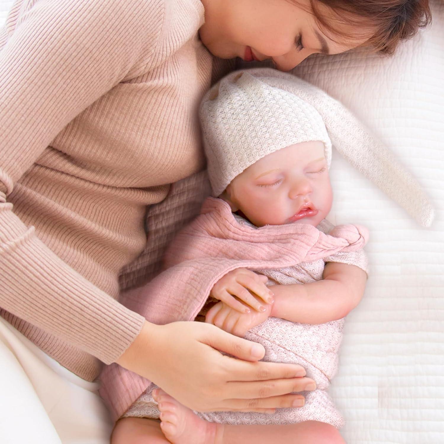 Muñeca Aori Reborn Bebé Realista 46 cm con Set de Regalo