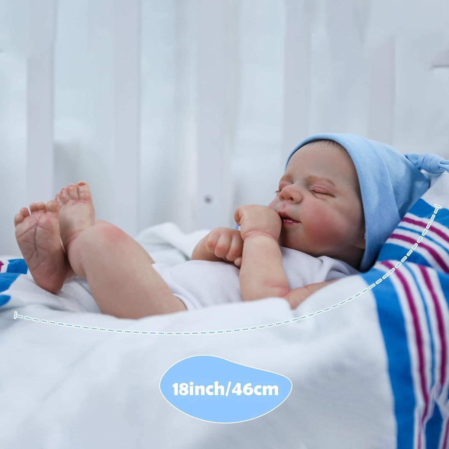 Muñeca de Bebé Reborn CHAREX Pascale 46 cm Realista con Accesorios