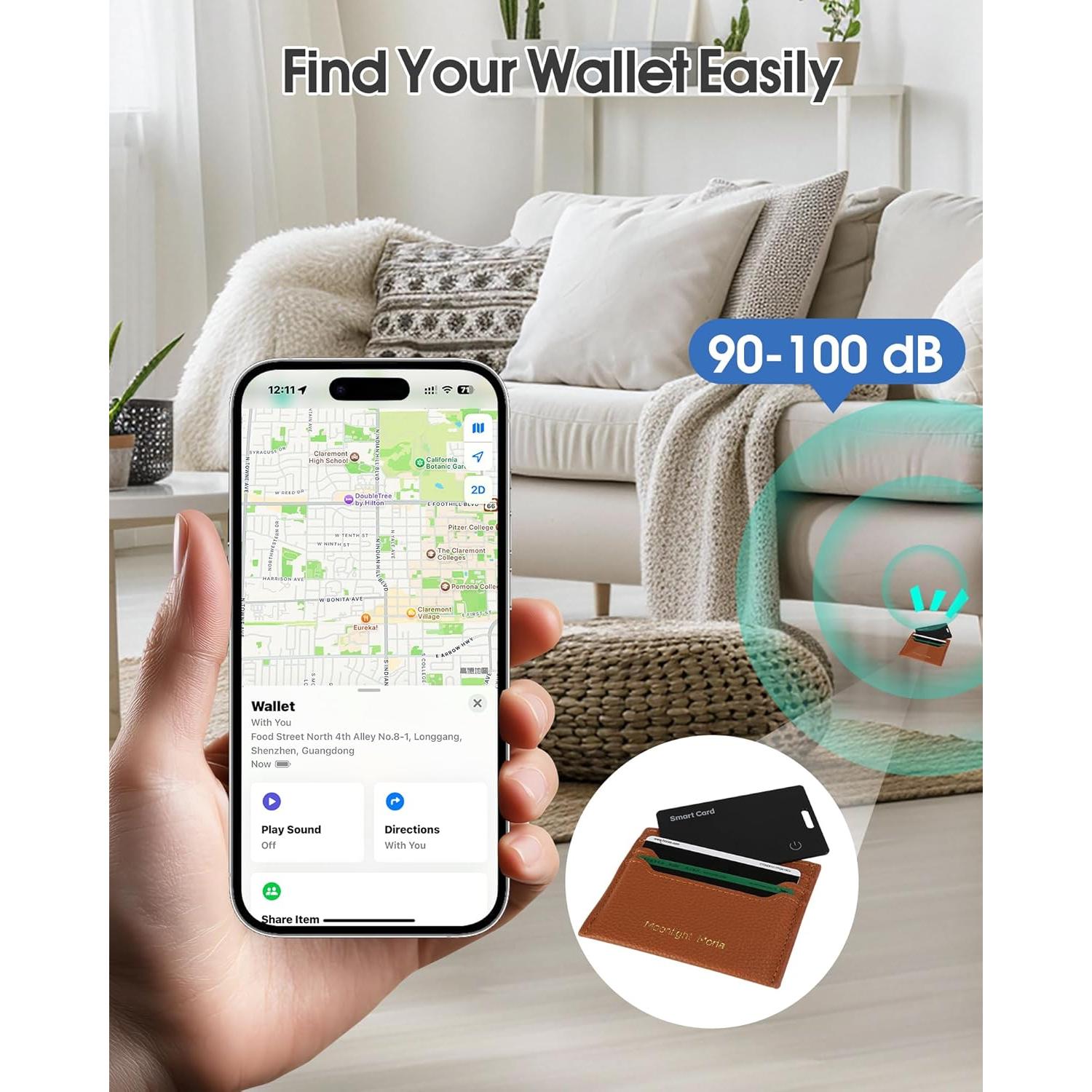 Tarjeta Localizadora GPS Mikaylear iOS Ultra Fina IP68