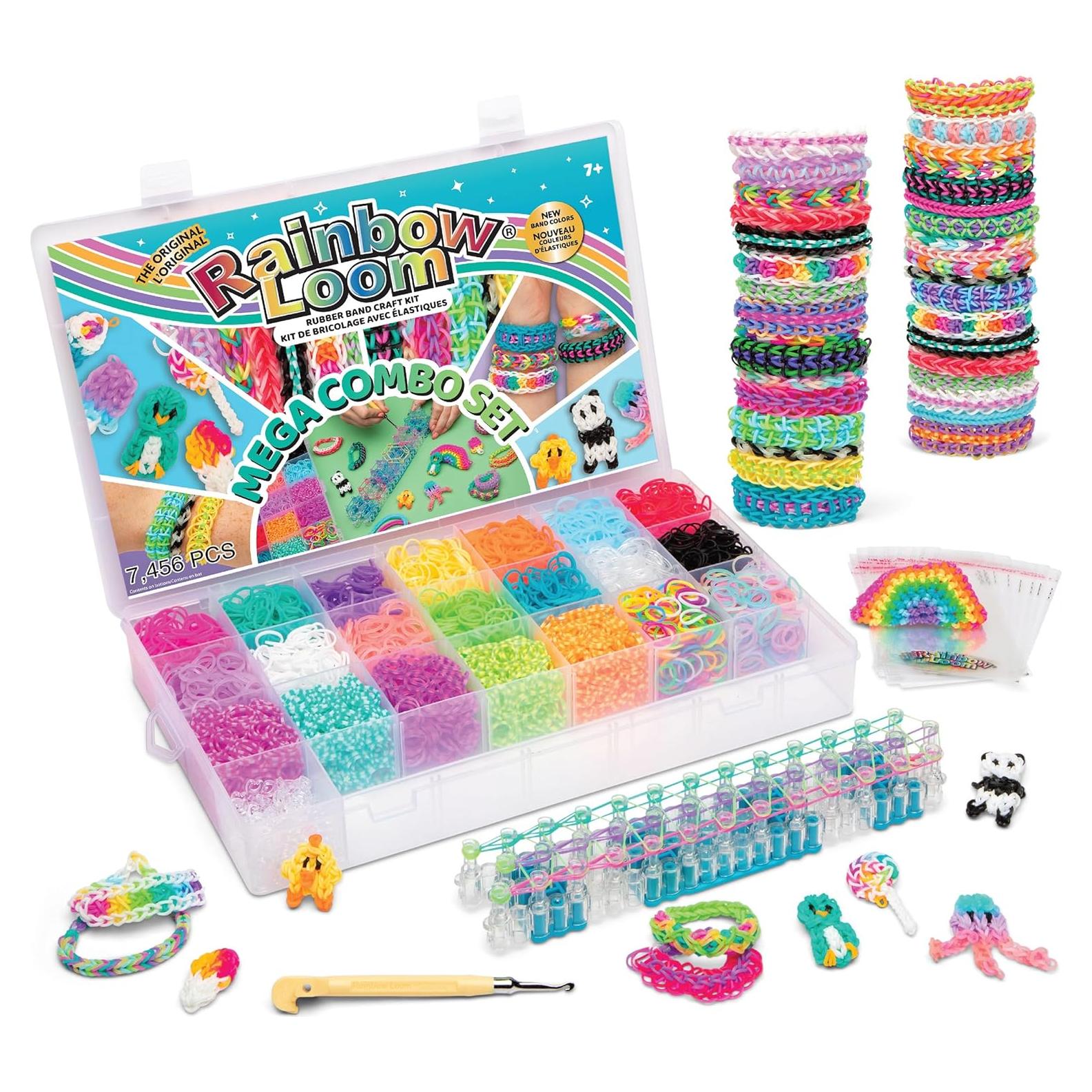 Set de Combo MEGA Rainbow Loom - 7000 bandas de goma multicolor